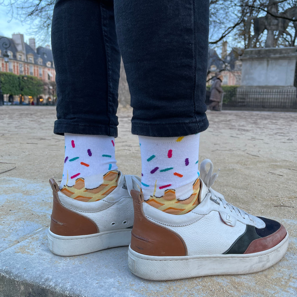 Chaussettes Blanches Cornet de Glace