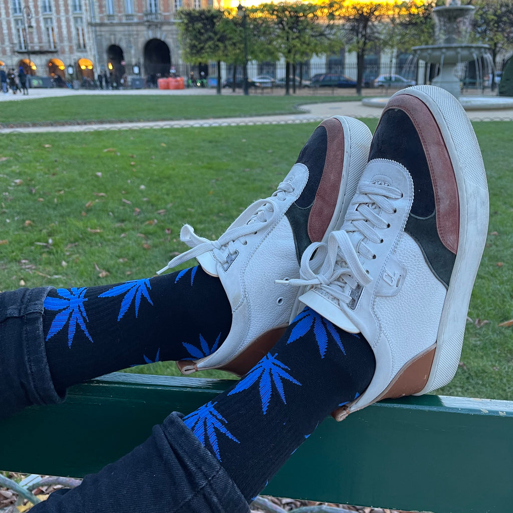 Chaussettes Chanvre Bleues