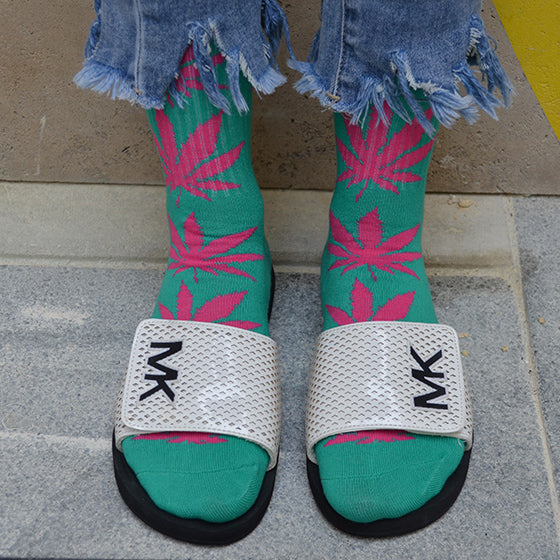 Chaussette Parisienne - Chaussettes Marijuana