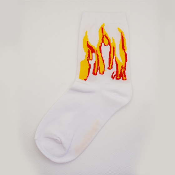 Chaussettes Fire Blanches et Jaunes