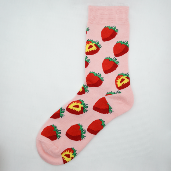 Chaussettes Rose Fraises